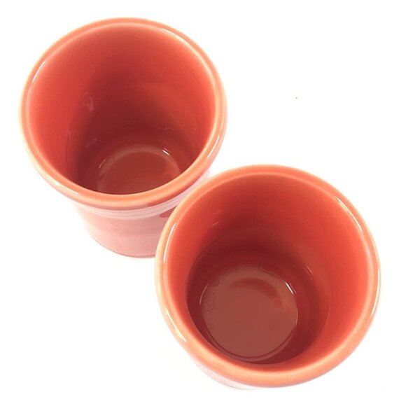 Fiesta Fiestaware 60th Anniversary Persimmon Disc Pitcher 2 Tumblers - Picture 9 of 12